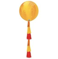 Воздушный шар Большой агат желтый 90 см.