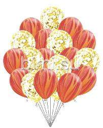 Облако из воздушных шаров с Оранжевыми Агатами №3