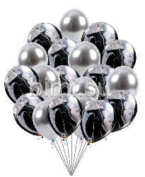 Облако из воздушных шаров с Черными Агатами №2