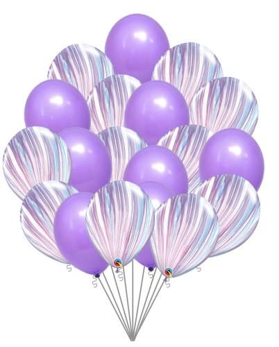 Облако из воздушных шаров с Сиреневыми Агатами №3