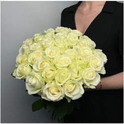 Роза белая аваланж 60см