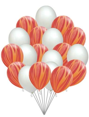 Облако из воздушных шаров с Оранжевыми Агатами