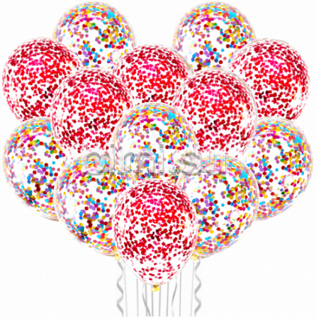Облако из воздушных шаров с конфетти Ц-К