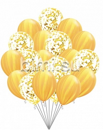 Облако из воздушных шаров с Желтыми Агатами №2