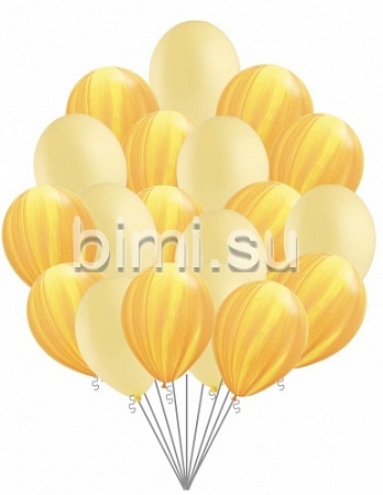 Облако из воздушных шаров с Желтыми Агатами №1