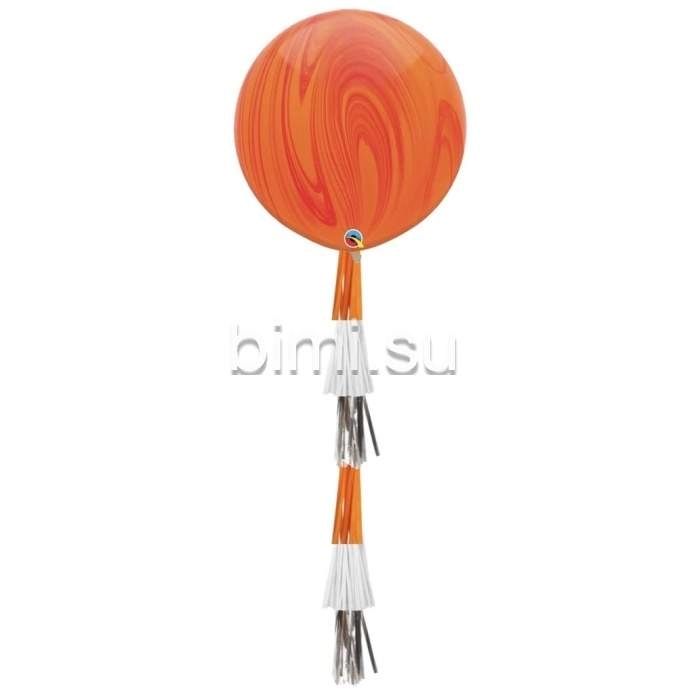 Воздушный шар Большой агат оранжевый 90 см.