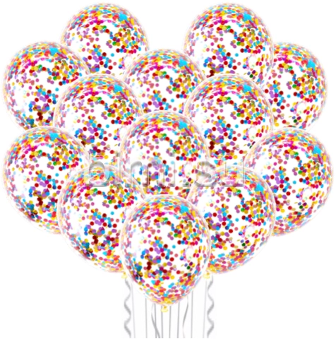 Облако из воздушных шаров с конфетти Ц