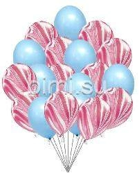 Облако из воздушных шаров с Розовыми Агатами №1