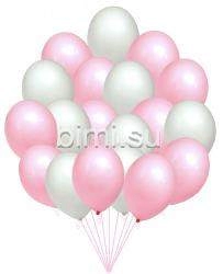 Облако из воздушных шаров &quot;Розово-белые&quot;