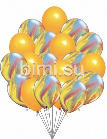 Облако из воздушных шаров с Ассорти Агатами №1
