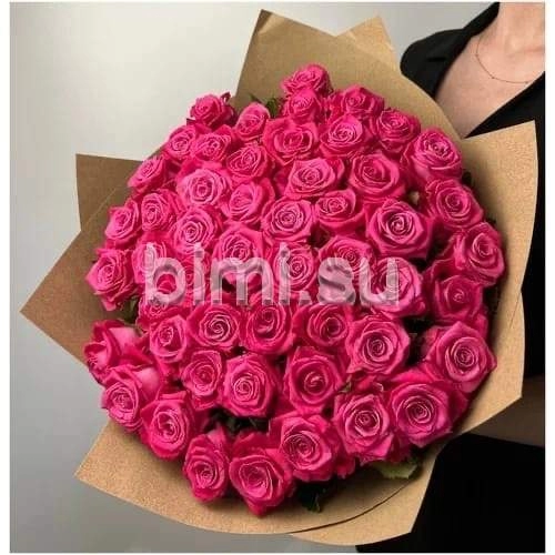 Букет из розы космик розовый 60см